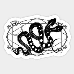 Moon Snake Sticker